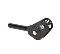 Changor Embout de Guidage de Canne à Pêche à Double Rouleau, pour Bateau de Pêche en Mer Robuste, Outils de à la Traîne, Anneau de Guidage à Double Poulie Noir Tout en Alliage (6,0 mm)