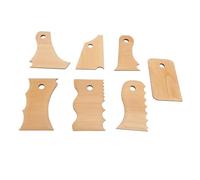 Changor Ensemble de 7 Pièces en Bois de Hêtre Efficace pour Sculpter les Pieds en Poterie, pour L'artisanat, la Sculpture en Céramique, le Lissage, pour Débutants et Experts