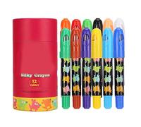 Changor Ensemble de Pastels à L'huile, 12 Couleurs de Crayons Lavables pour les Projets Artistiques des Enfants, Fournitures de Dessin Sûres et Non Toxiques, Parfaites pour un Usage Scolaire et