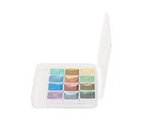 Changor Ensemble de Peinture Aquarelle à Paillettes Métalliques Portables pour Peinture de Calligraphie Artistique, Aquarelles Respectueuses de L'environnement pour Adultes et Enfants, Taille de la