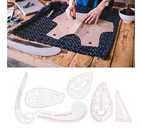Changor Ensemble de Règles de Couture Légères, 6 Pièces, pour un Dessin et une Coupe Précis, Outils de Tailleur en Plastique Durable pour la Conception de Vêtements