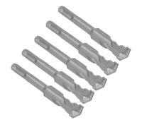 Changor Foret à Percussion Rotatif 110 Mm, Pointe en Carbure Durable (18mm) | Jeu de 5 pièces, spirale 2 cannelures, adapté pour Bosch, , , brique, pierre