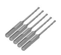 Changor Foret à Percussion Rotatif 110 Mm, Pointe en Carbure Durable (Chm) | Jeu de 5 pièces, spirale 2 cannelures, adapté pour Bosch, , , brique, pierre