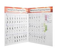 Changor Guide de Base du Tableau des Doigtés du Saxophone, Apprentissage Facile pour les Débutants avec Diagrammes D'accords Universels, Papier couché pour les Amateurs de Musique