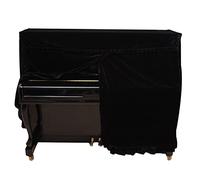 Changor Housse Piano, Pleuche Classique Protection Complète (Noire) | Matériau durable et lisse, léger, respirant, facile à nettoyer