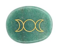 Changor Inquiérez la Pierre, les Cristaux de Guérison, la Nature Jadestone Massage Pression Relief Poche Calmante Pierre de Poche du Pouce, For Friends Family As Christmas (Vert)