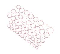 Changor Joint de Montre, flexibilité Rouge étanche 49pcs Joint torique en Forme de Joint de Montre en Caoutchouc pour Magasin de Montres