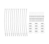 Changor Kit Anti-pourbis Meubles, 6pcs Anchons de Meubles en Acier Inoxydable avec Sangles Réglables, Sangles de sécurité pour la Bibliothèque, Armoire, Commode pour la sécurité des