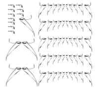 Changor Kit D'anneaux de Guidage de Canne à Pêche en Céramique à Double Pied, équipement de Pêche Durable pour Ligne Lisse, Ensemble de 65 Pièces pour Diverses Cannes à, Acier à Haute Teneur en