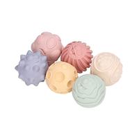 Changor Kit de 6 Balles Sensorielles pour Bébé, Jouet d’éveil Premier Âge Jeu de Bain Multicolore Balle Texturée en PVC Souple pour Bébé de Plus de 6 Mois