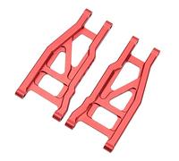 Changor Kit de Bras Oscillant Arrière RC en Alliage D'aluminium Durable, 2 Pièces, pour Voitures Rustler 1/10 RC, Améliore Les Performances, Facile à Installer (Rouge)