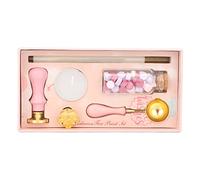 Changor Kit de Cachetage de Cire Style Vintage pour Projets de Bricolage Cadeaux Romantiques avec Poignée Amovible Rose Ensemble de 5 Pièces