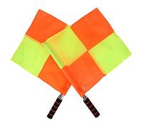 Changor Lot de 2 Drapeaux D'arbitre, Tige en Acier Inoxydable avec Poignée en éponge, Haute visibilité pour Les Matchs de Football, de Hockey, D'entraînement avec Sac de Rangement