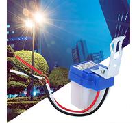 Changor Lot de 2 Interrupteurs Automatiques à Capteur de Lumière, Photocommutateur Durable pour éclairage Public Extérieur, Contrôle Haute sensibilité, Puissance de Charge 2200 W (AS-10A-12V)