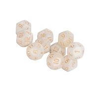 Changor Lot de 40 Dés Polyédriques étanches à 12 Faces pour l'enseignement du Jeu, Dés de Jeu en Plastique Durable pour Jeux de société et Scènes D'enseignement Numérique (Blanc)