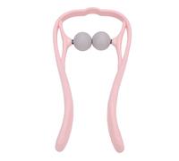 Changor Masseur de Cou Shiatsu à Double Point de Déclenchement, Poignée Ergonomique, Utilisation à Domicile et au Bureau, Léger et Portable pour les Voyages, Rose