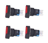 Changor Micro Interrupteur à Bouton-poussoir, Autobloquant en Laiton ABS | Résistance aux chocs, haute stabilité, pour bricolage, protection des circuits, alimentation 12V