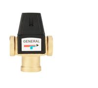 Changor Mitigeur Thermostatique en Laiton à Haut Débit pour Chauffe-eau Solaire, Dispositif de sécurité Anti-brûlure, Filetage Femelle 3 Voies DN20