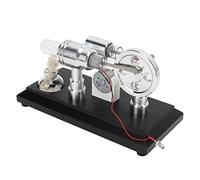Changor Modèle de Moteur Stirling, Moteur LED Multicolore avec Lampe à Alcool, Jouet éducatif de Physique en Acier Inoxydable, Kit de Démonstration Scientifique
