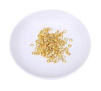 Changor Oeillets Double Face en Laiton Rivets œillets Fournitures Artisanales pour Chaussures en Cuir Sac Ceinture Bricolage, 5mm, 100 Pièces pour les Amateurs D'artisanat (Or)