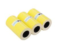 Changor Papier Thermique Autocollant Durable Anti-friction Anti-huile pour Imprimantes Péripage, Bleu Clair, 56mm Paquet de 3 pour Accessoires D'imprimante (Jaune)