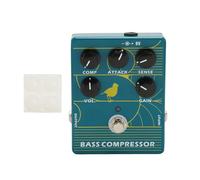 Changor Pédale de Compression de Basse, Sortie D'entrée Monophonique 1/4 Pouces en Alliage D'aluminium avec Boutons ATTACK COMP SENSE VOL GAIN pour les Performances en Direct des