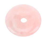 Changor Pendentif en Cristal de Quartz Rose Donut, Pendentif élégant en Pierres Précieuses Naturelles pour Améliorer L'apparence des Femmes et des Hommes