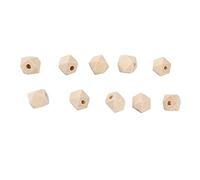 Changor Perles en Bois Octogonales Exquises, 100 Pièces, pour la Fabrication de Bijoux, Adaptées aux Colliers et Porte-clés, Idéales pour L'artisanat des Enfants