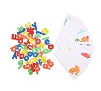 Changor Puzzles Alphabet en Bois pour Enfants - Jeu D'orthographe coloré pour Améliorer L'apprentissage et la motricité Fine des Tout-Petits de Plus de 3 Ans - 52 Pièces