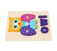Changor Puzzles d'animaux en Bois pour Le Développement Intellectuel des Tout-Petits, Bords Plus Lisses, 1 X Ensemble de Puzzle Stéréo