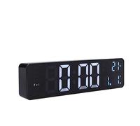 Changor Réveil Numérique Simple, Affichage Miroir LED Noir avec Température, pour Bureau, Chambre à Coucher, école