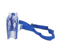 Changor Sac à Bandoulière Transparent en PVC, Sac de Taille de Poitrine Transparent à Sangle Réglable, Petite Taille mais Assez Grand pour Le Travail, la Salle de Sport et Les Voyages (Bleue)
