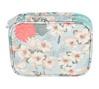 Changor Sac au Crochet Couture Fermeture éclair Double Face Fait à la Main Tissu Oxford Paquet D'organisation de Tricot pour Mère et Grand-mère Matériau 600D écologique 17.5x14x4 Cm (Sac Vide Vert)