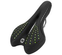 Changor Selle de VTT Confortable en Cuir PU, Siège Respirant pour Les Cyclistes de Longue Distance (Noir Vert)