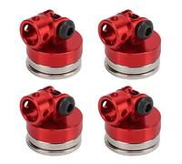 Changor Support Durable de Poteau de Carrosserie Magnétique RC pour Véhicule télécommandé 1/8 1/10, Ensemble de Poteaux Légers en Alliage D'aluminium pour des Améliorations Cool de la Coque de (Rouge)