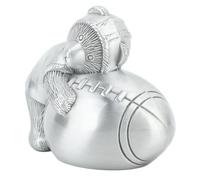 Changor Tirelire Ours de Football Encourageant L'épargne pour Les Enfants Pot D'économie d'argent Décoration de Chambre d'enfant Tirelire Vintage en Métal pour L'éducation Financière et Le Plaisir,