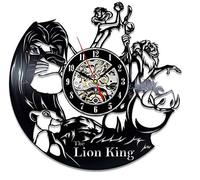 CHANGWW Horloge Murale Disque Vinyle Lion Roi - Design Moderne Dessin Animé - Décoration de La Maison 12 Pouces