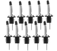 Changyeah 10 Pièces Verseurs de de Bouteille, Verseurs en Acier Inoxydable, Verseur Conique Bouteille, Réutilisable, convient pour verser de l'alcool, du vinaigre, du sirop ou des huiles d'olive