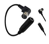 Changyeah Câble mâle DIN à 5 broches, DIN 90 degrés, fiche mâle à femelle, câble audio stéréo jack stéréo mâle de 6,35 mm vers MIDI TRS pour haut-parleur amplificateur mixeur MIDI clavier