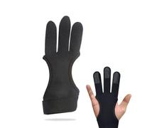 Changyeah Gants de tir à l'arc traditionnels, 3 doigts, gants de tir à l'arc, gants de chasse à trois doigts, pour adolescents, adultes, débutants