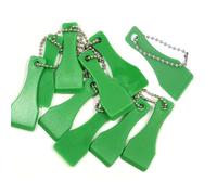 Changyeah Lot de 10 lames en plastique pour cartes - Petit porte-clés - Grattoir à étiquettes de loterie - Outil vintage - Petit grattoir (vert)