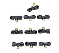 Changyeah Lot de 10 raccords en T pour tuyau d'eau avec buse de brouillard - Système d'irrigation - Buse de pulvérisation - Buse de pulvérisation - Pour terrasse, jardin extérieur - Pour systèmes de