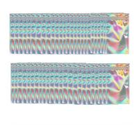 Changyeah Lot de 100 sachets en aluminium - Sacs holographiques en mylar - Sachets refermables à plat avec fermeture éclair pour rangement de fenêtre pour bijoux