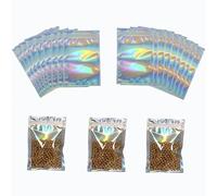 Changyeah Lot de 100 sacs en aluminium, refermables, avec fermeture éclair. Convient pour ranger stylos, crayons à sourcils, montres, bougies, colliers, perles, bandeaux, etc. (12 x 20 cm)