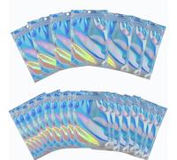 Changyeah Lot de 100 sacs en mylar de 16 x 24 cm - Les sacs ont une couleur holographique sur le dessus ; que ce soit pour le stockage de bijoux ou de collations, c'est un bon choix