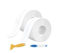 Changyeah Lot de 2 rouleaux de ruban d'étanchéité imperméable auto-adhésif en PVC pour baignoire, douche, porte, fenêtre, évier de cuisine (3,8 cm x 3,2 m)