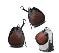 Changyeah Lot de 2 sacs de basket-ball en filet, sac à dos, portable, sac de basketball, sac en filet, accessoires de football, volley-ball, accessoires de basketball, football, tennis, adultes