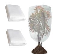 Changyeah Lot de 2 sacs en maille filet de jardin avec cordon de serrage - Filet de protection contre les insectes - Filet de protection contre les insectes - Filet pour arbres fruitiers - Avec cordon