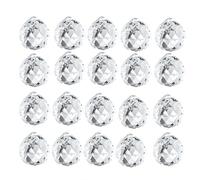 Changyeah Lot de 20 boules de cristal à suspendre - Prisme attrape-soleil arc-en-ciel - Pour lustres, décoration de fenêtre - 20 mm