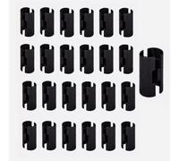 Changyeah Lot de 25 clips de fixation pour étagère - En fil métallique noir - Pour poteaux de 2,5 cm de diamètre